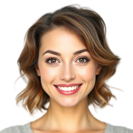 A person smiling to the camera with a white background looking like