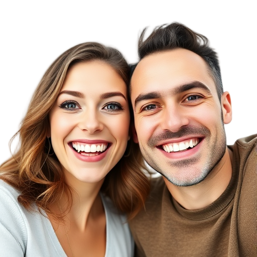 Twee personen die naar de camera glimlachen.