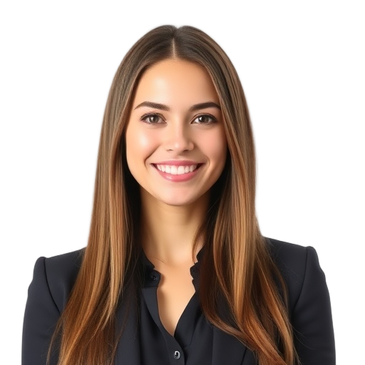 Een persoon die naar de camera glimlacht met een witte achtergrond.