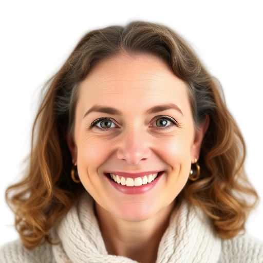 A person smiling to the camera with a white background looking like