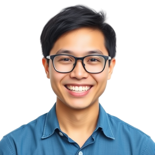 Een persoon glimlachend naar de camera met een witte achtergrond.