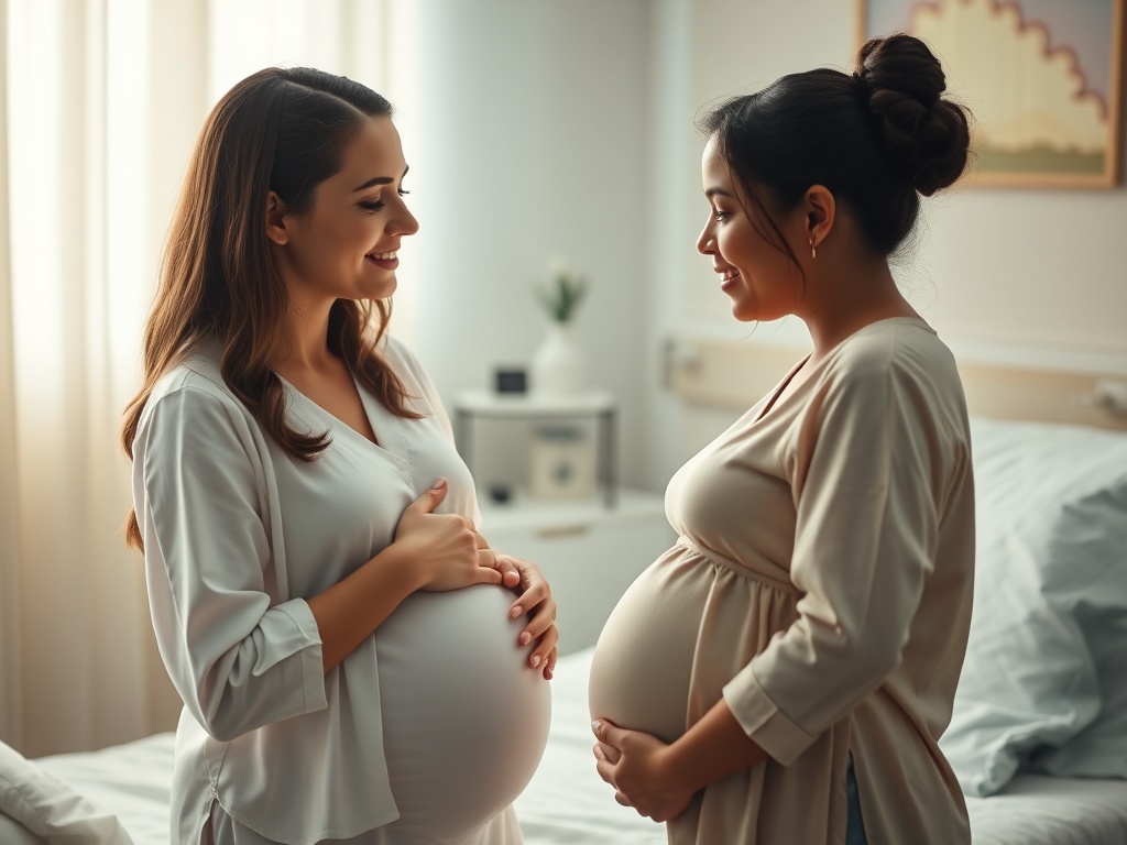A warm, comforting maternity support scene