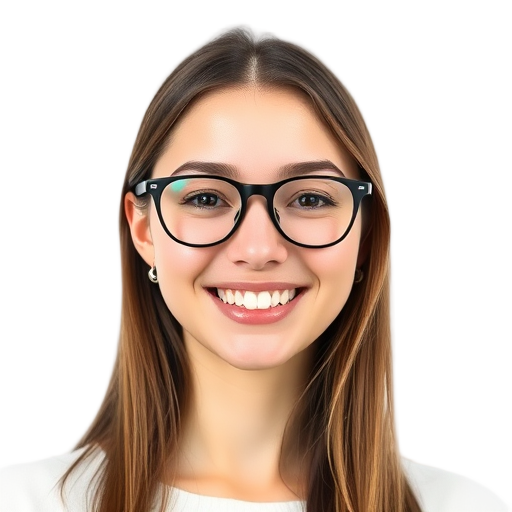 Een persoon glimlacht naar de camera met een witte achtergrond.