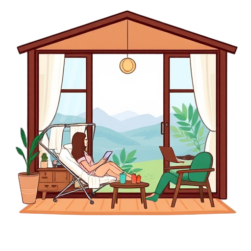 Vrouwen ontspannen in een luxe huisretreat.
