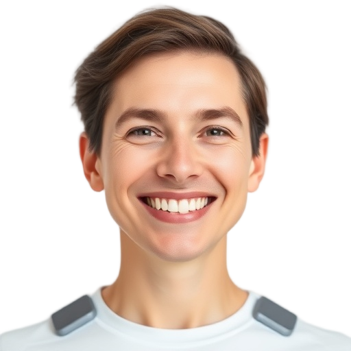 A person smiling to the camera with a white background looking like