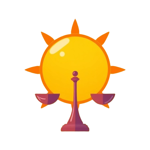 "sun" "chat bubble" "balance scale" "summer vibe"
